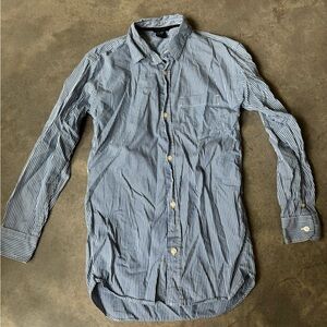 GAP Blue and White Striped Button Down Shirt